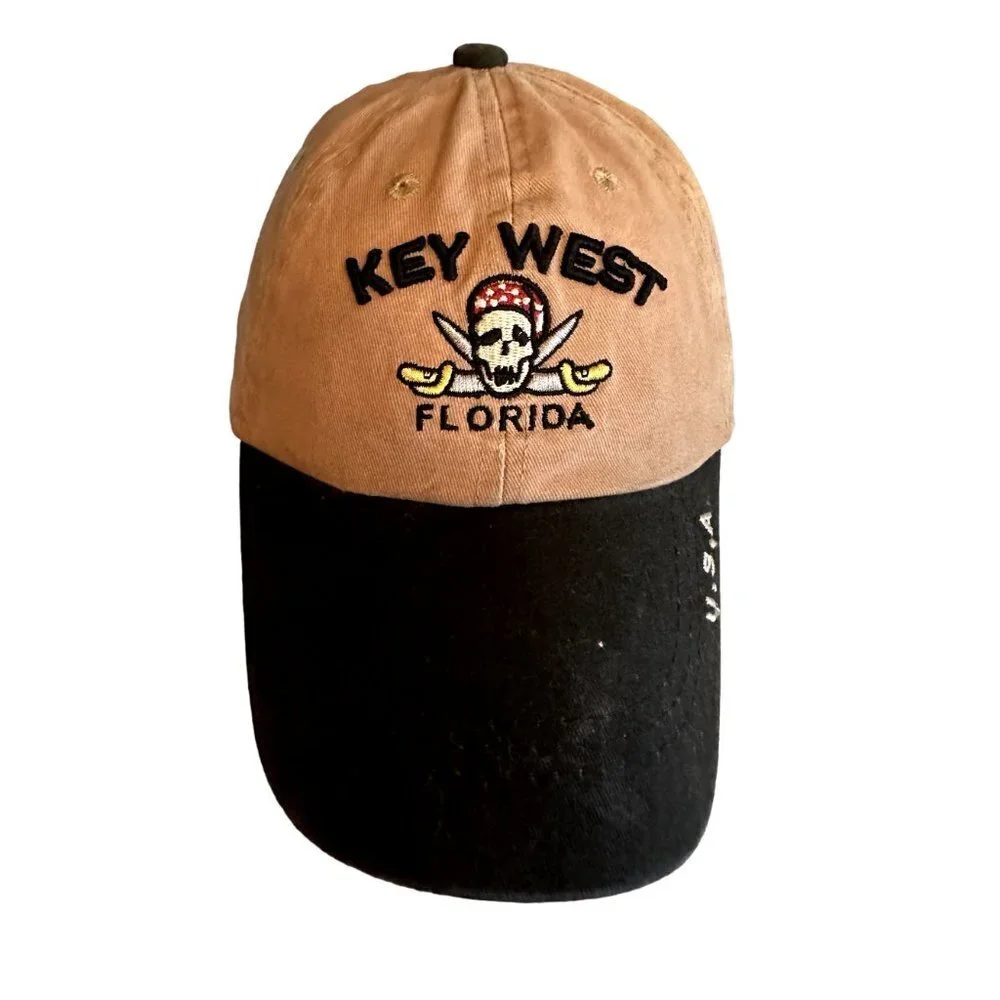Key West Beige Pirate Florida‎ Hat Cap Youth Size Adjustable